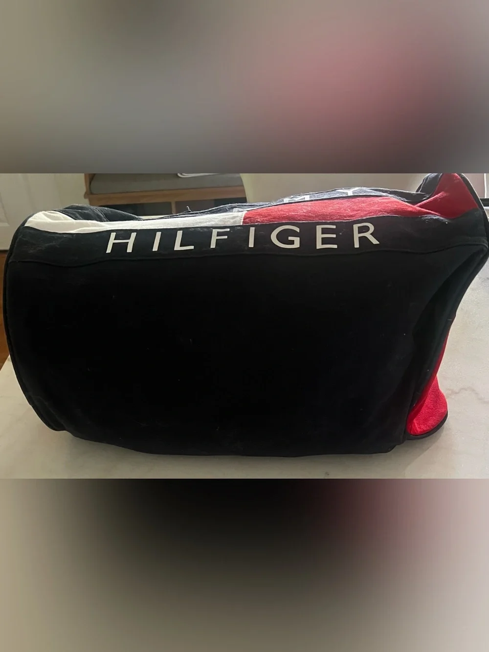 Tommy Hilfiger Color Block Red White Blue Duffle Bag Travel Bag Sports Bag